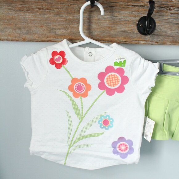 🍁5/$25🎃 Jumping Beans Size 6-9M Outfit Lime Skort - Picture 2 of 3
